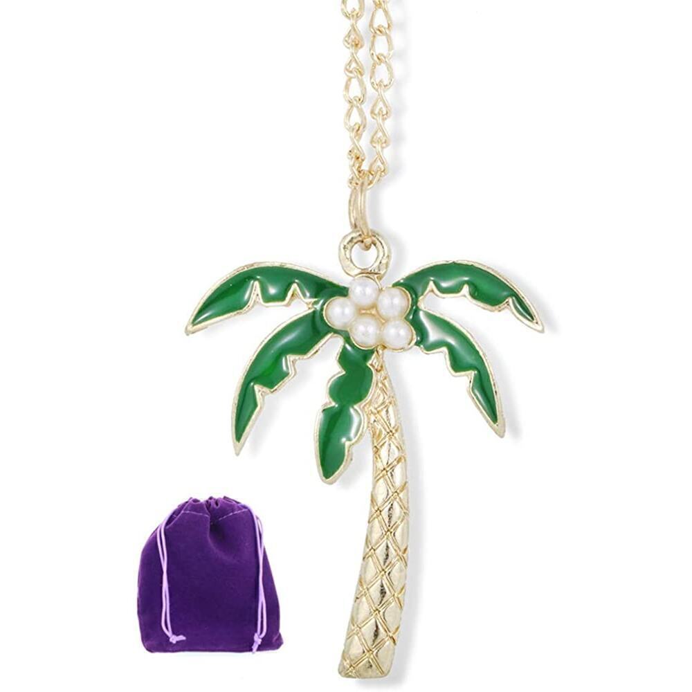 Palm Tree Coconut Tropical Polynesian Beach Necklace
